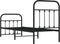 vidaXL - Bedframe - met - hoofd- - en - voeteneinde - metaal - zwart - 75x190 - cm