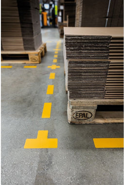 Durable 170004 Stelplaatsmarkering vorm -T- Signaalgeel 10 stuk(s) (l x b x h) 150 x 100 x 0.7 mm