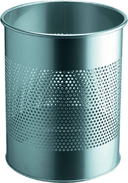 Durable 3310 331023 Prullenbak 15 l (Ø x h) 260 mm x 315 mm Metaal Zilver 1 stuk(s)