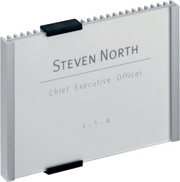 Durable 4801 Naambord - Naambordje - Deurbord- Info Sign - Geanodiseerd aluminium - Metallic zilver- 149 x 105,5 mm