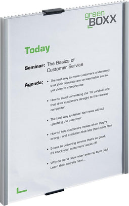 Durable 4806 Naambord - Naambordje - Deurbord- Info Sign - Geanodiseerd aluminium - Metallic zilver- 210 x 297 mm