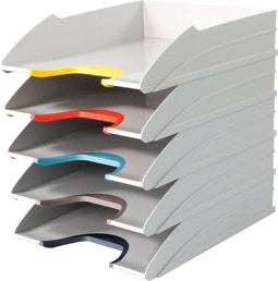 Durable 770427 VARICOLOR® MIX TRAY SET Brievenbakje DIN A4, DIN C4 Grijs 5 stuk(s)