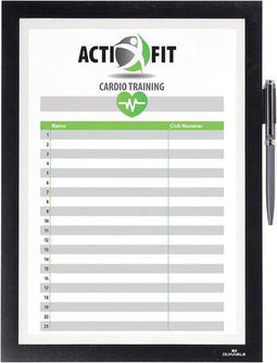 Durable - Duraframe 499301 Note A4 zelfklevend zwart