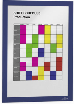 Durable Duraframe infokader - A4 formaat - Donkerblauw - Magnetische sluiting