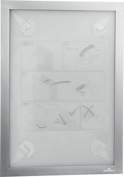 Durable Duraframe Wallpaper zelfklevend kader formaat A4 | zilver