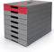 Durable ladenblok Idealbox Pro, 7 laden, rood
