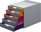 Durable Ladenkast VARICOLOR® 5 - Grijs/meerkleurig - 5 laden - A4