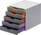 Durable Ladenkast VARICOLOR® 5 - Grijs/meerkleurig - 5 laden - A4