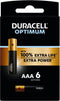 Duracell Optimum Alkaline AAA batterijen - 6 stuks