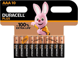 Duracell Plus Alkaline 100% AAA 10 stuks