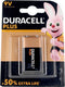Duracell Plus alkaline 9V-batterijen, verpakking van 1