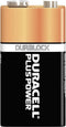 Duracell Plus alkaline 9V-batterijen, verpakking van 1