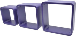 Duraline Kubusset Ronde Hoeken- Aubergine Matlak - 18mm 35x35x15cm- Set van 3