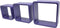Duraline Kubusset Ronde Hoeken- Aubergine Matlak - 18mm 35x35x15cm- Set van 3