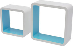 Duraline Kubusset Wit/Blauw 15mm 26x26x10cm - Set van 2