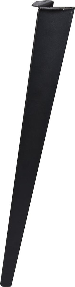 Duraline Meubelpoot Gevouwen Staal 72cm Mat Zwart