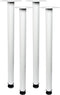 Duraline Meubelpoot Rond Staal Ø5x70cm S/4 Wit