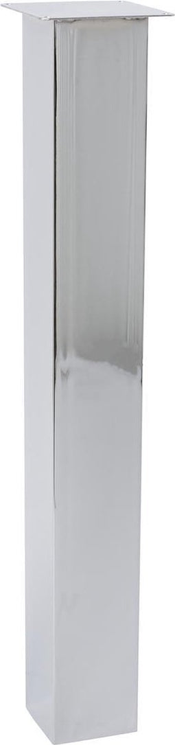Duraline Meubelpoot Vierkant Chroom Staal 9x9x72cm