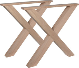 Duraline Meubelpoot X-Vorm Hout 8x78x72cm Set van 2 Beuken met met FSC Keurmerk Keurmerk