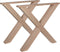 Duraline Meubelpoot X-Vorm Hout 8x78x72cm Set van 2 Beuken met met FSC Keurmerk Keurmerk