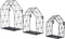 Duraline Opbergschap Huis S/3 Zwart Metaal 25x35,5x14cm