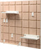Duraline Ophangbord Hout +Plank+Haak+Rail Wit Metaal 60x60cm