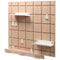 Duraline Ophangbord Hout +Plank+Haak+Rail Wit Metaal 60x60cm