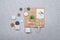 Duraline Ophangbord Hout +Plank+Haak+Rail Wit Metaal 60x60cm