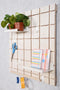 Duraline Ophangbord Hout +Plank+Haak+Rail Wit Metaal 60x60cm