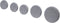 Duraline Ophangknoppen Vilt - 1x Ø12x4,5cm 1x Ø10x4,5cm 3x Ø8x4,5cm - Set van 5