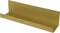 Duraline Plank Gevouwen Dubbel Unpl Messing 60x15x15cm