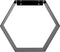 Duraline Schap Hexagon Zwart Metaal 1,5mm 32x28x12cm