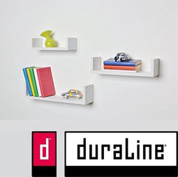 Duraline U-Wandplank S/3 Wit PVC 42x10x10cm 6pp