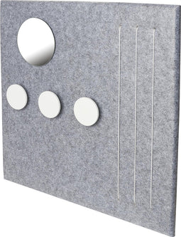 Duraline Wandbord Vilt Met Spiegel - Knop - Elastiek 60x60cm