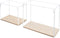 Duraline Wandrek S/2 Met. Wit+Hout Bodem 30x25x14cm