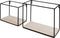 Duraline Wandrek S/2 Met. Zwart+Hout Bodem 30x25x14cm
