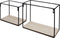 Duraline Wandrek S/2 Met. Zwart+Hout Bodem 30x25x14cm