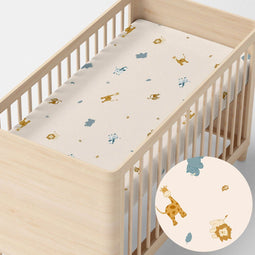 Onderlaken HappyFriday MINI Beige Multicolour 60 x 120 x 14 cm dieren
