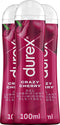 Durex Glijmiddel Crazy Cherry - Kers - waterbasis - 100ML - 3 Stuks - Voordeelverpakking