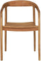 House Nordic Eetkamerstoel Otero - Teak - Scandinavisch design met armleuningen - Naturel (2 stuks)