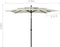 vidaXL - Parasol - 3-laags - met - aluminium - paal - 2x2 - m - taupe