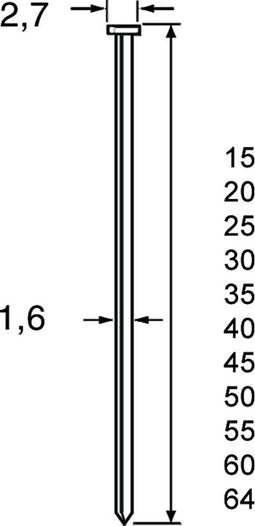 Dutack Brad SKN16 40 mm - 2500 Stuks