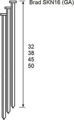 Dutack Fasteners 5138052 Brad - SKN16-20° - Verzinkt - 1,6 x 45 mm (2000st)