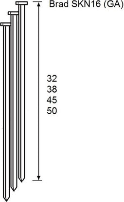 Dutack Fasteners 5138053 Brad - SKN16-20° - Verzinkt - 1,6 x 50 mm (2000st)