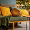 Dutch Decor ADA - Kussenhoes 40x60 cm - 3D bladmotief - Chai Tea - geel - met rits - zonder binnenkussen