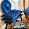 Dutch Decor AMAR - Kussenhoes 40x60 cm - 100% katoen - bloemen design - Insignia Blue - donkerblauw - met rits - zonder binnenkussen
