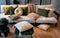 Dutch Decor AMAR - Sierkussen 45x45 cm - 100% katoen - bloemen design - Mountain View - donkergroen - Inclusief binnenkussen