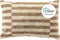 Dutch Decor ANDREAS - Kussenhoes 40x60 cm met kussenhoes van 80% recycled polyester - Snow White - wit en bruin - met rits - zonder binnenkussen