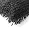 Dutch Decor ANTONIO - Kussenhoes 45x45 cm - effen kleur met raffia - Raven - zwart - met rits - zonder binnenkussen