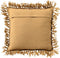 Dutch Decor ANTONIO - Kussenhoes 45x45 cm - effen kleur met raffia - Natural - bruin - met rits - zonder binnenkussen